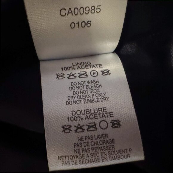 Hobbs Made in England Navy Wool Blend Cropped Pea Coat Jacket Women’s Size 6 - Picture 9 of 11